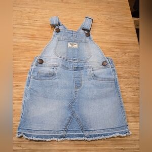 Osh Kosh Denim Blue Toddler Overalls Dress Size 2t